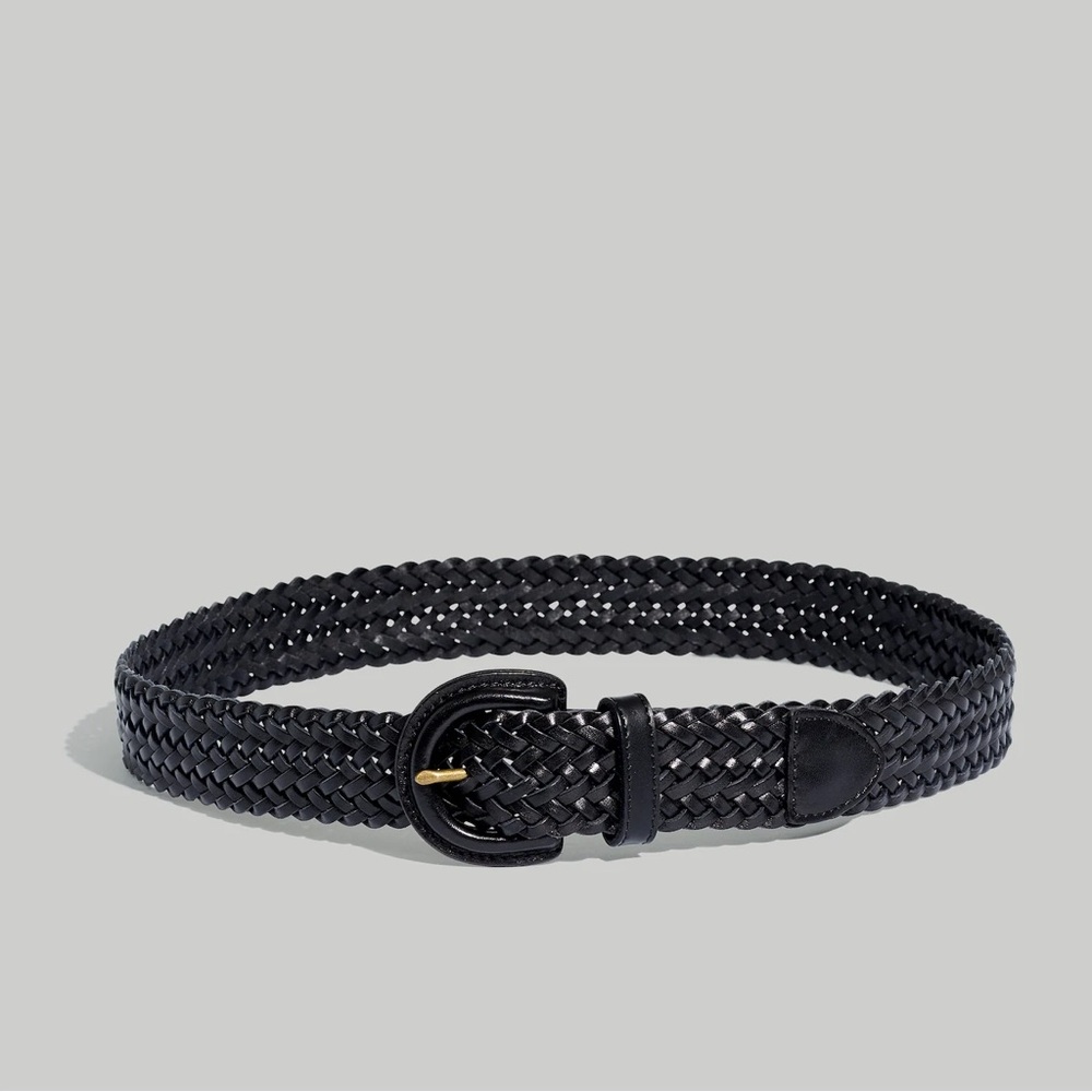 Madewell Black Woven Leather Belt